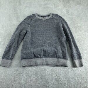 Banana Republic Mens Crewneck Sweater XL Gray Cotton Merino Blend 0186